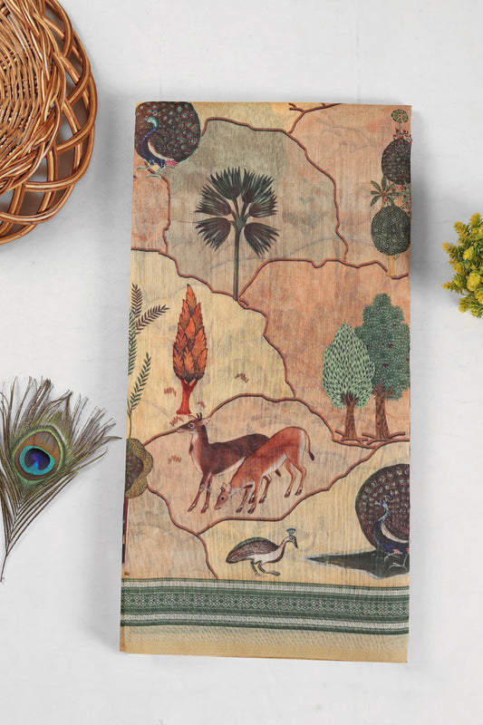 Prakriti Varnan Chanderi Saree