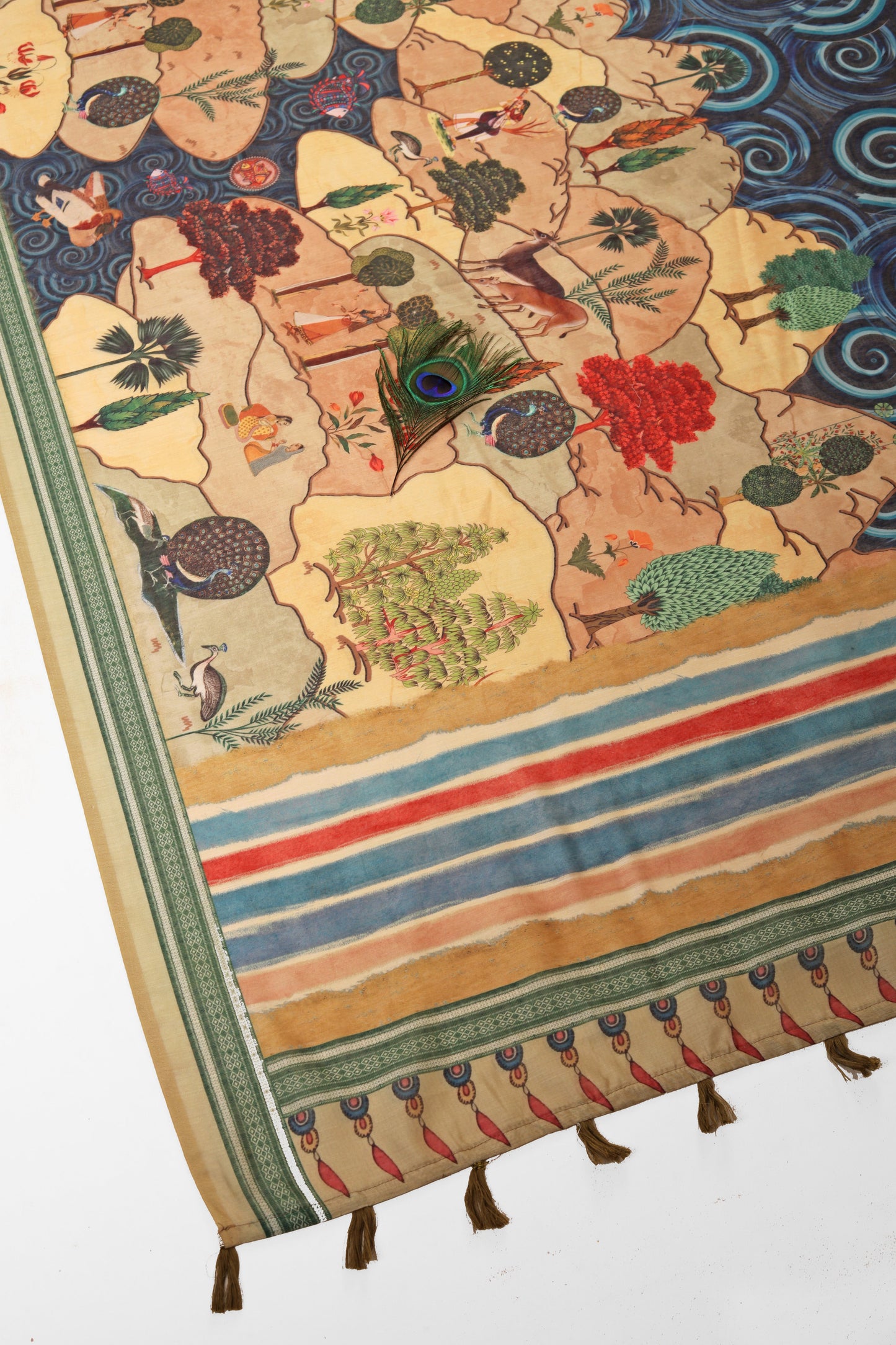 Prakriti Varnan Chanderi Saree