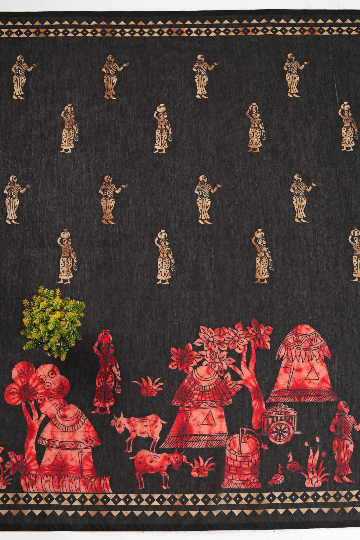 Sindoori Leela Chanderi Cotton Saree