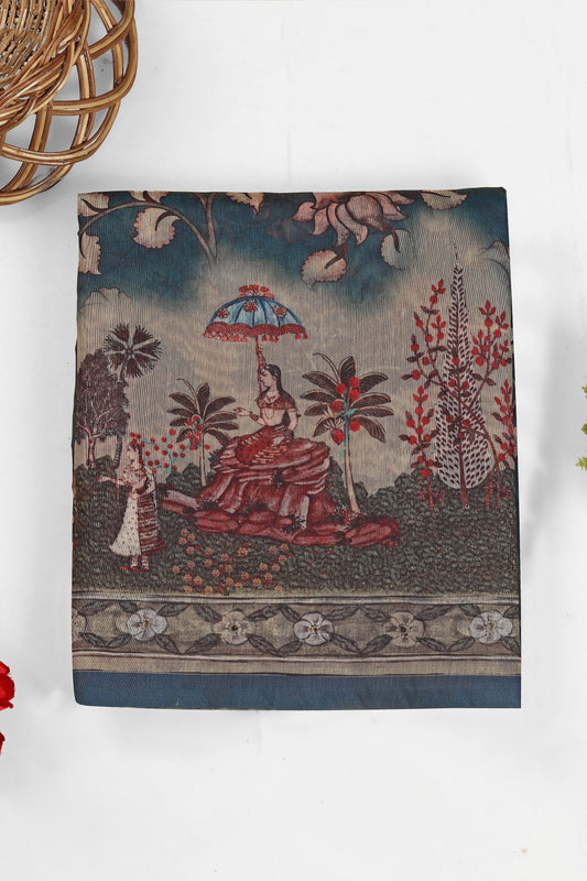 Nilshahi Chanderi Cotton Saree