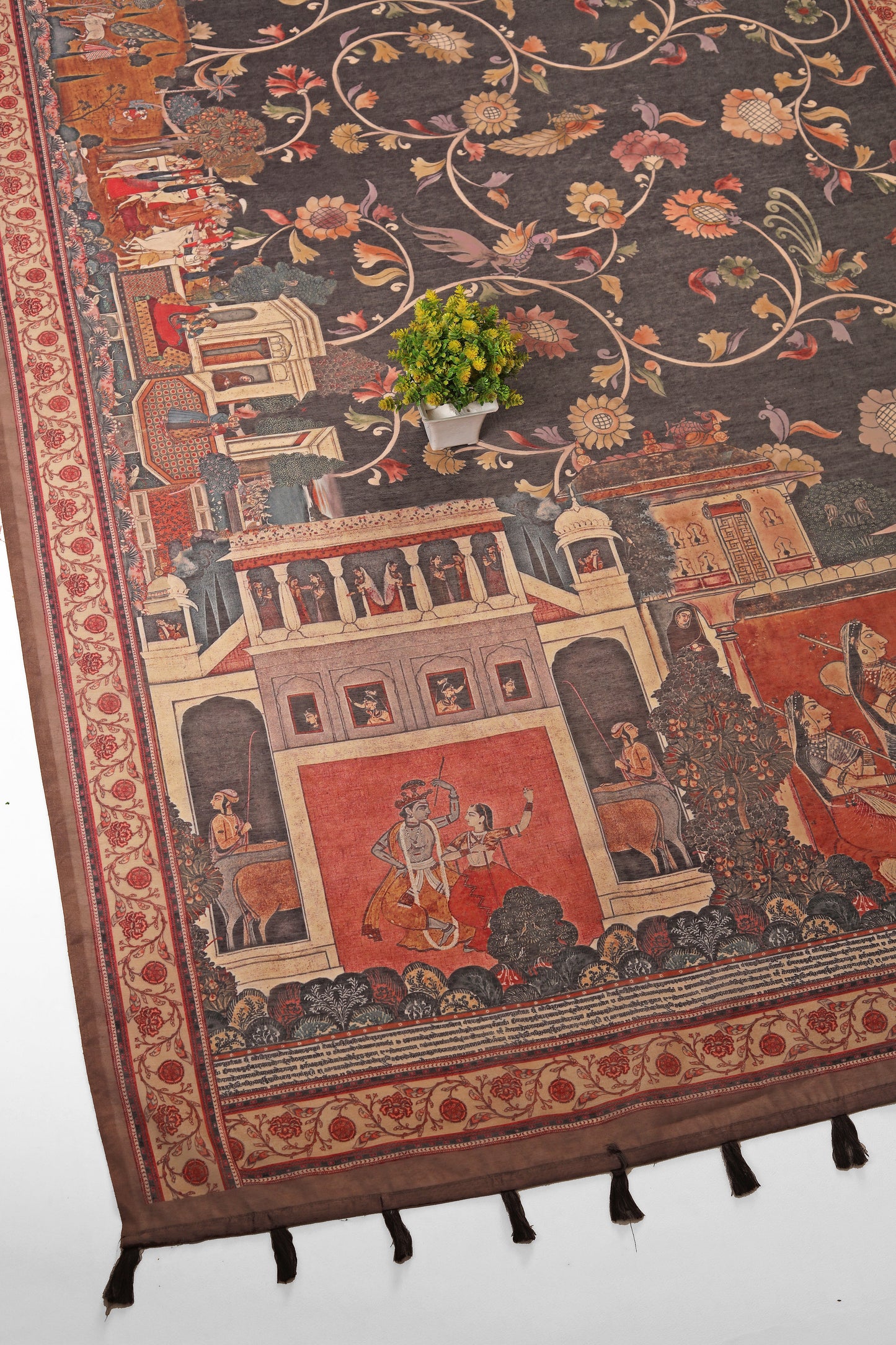 Rajshree Kalamkari Chanderi Saree