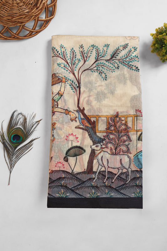 Vrindavan Vaas Chanderi Saree