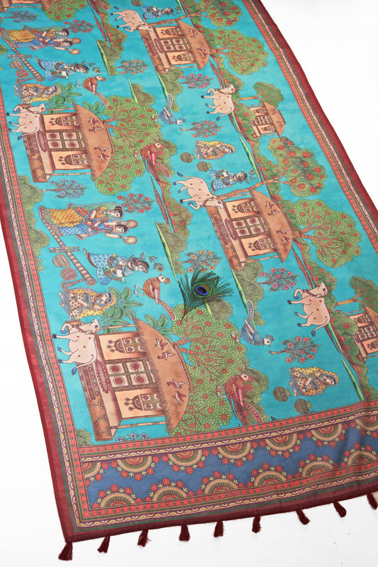Gokul Leela Chanderi Saree